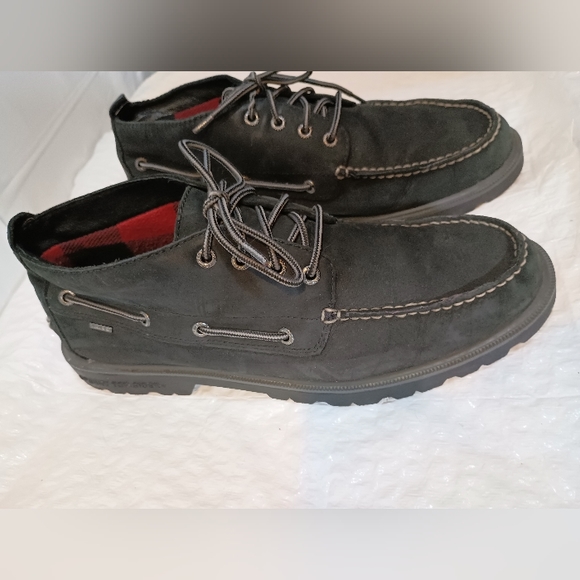 Sperry Top Sider Men\'s Black Leather size 11 like new Waterproof excellent shape main image 8